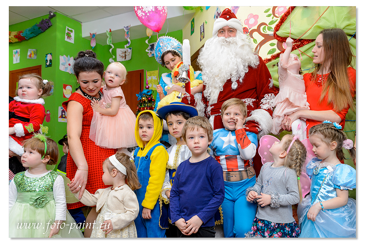 Фотосъемка Новогоднего утренника в частном детском клубе.